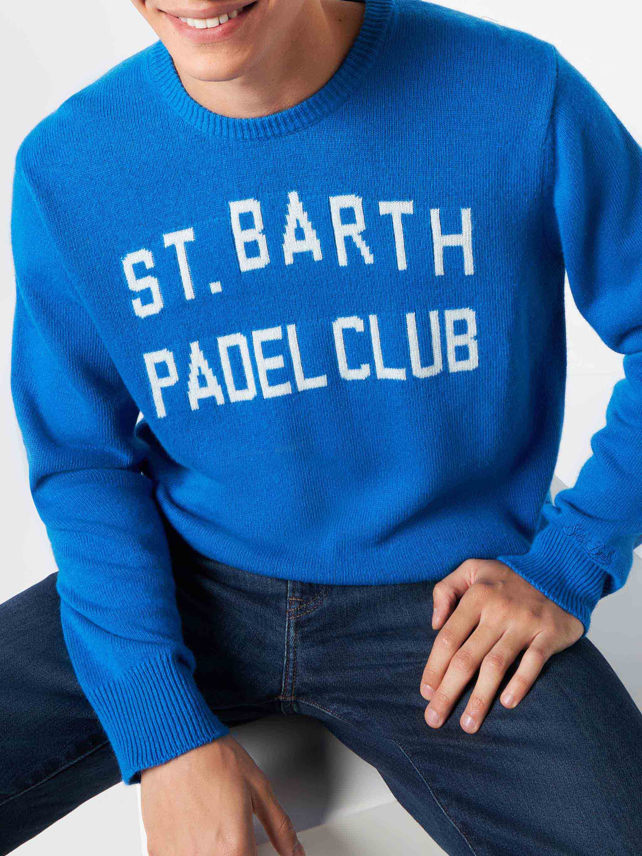St. Barth Padel Club Heren Trui met Jacquardprint