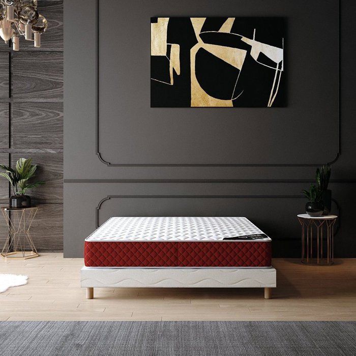 Rosso Bed Base + Mattress Set 200x200 cm – Height 25 cm