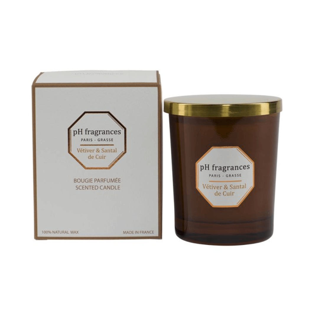 pH-Düfte Bougie Vétiver & Santal de Cuir Bougie – 180 g