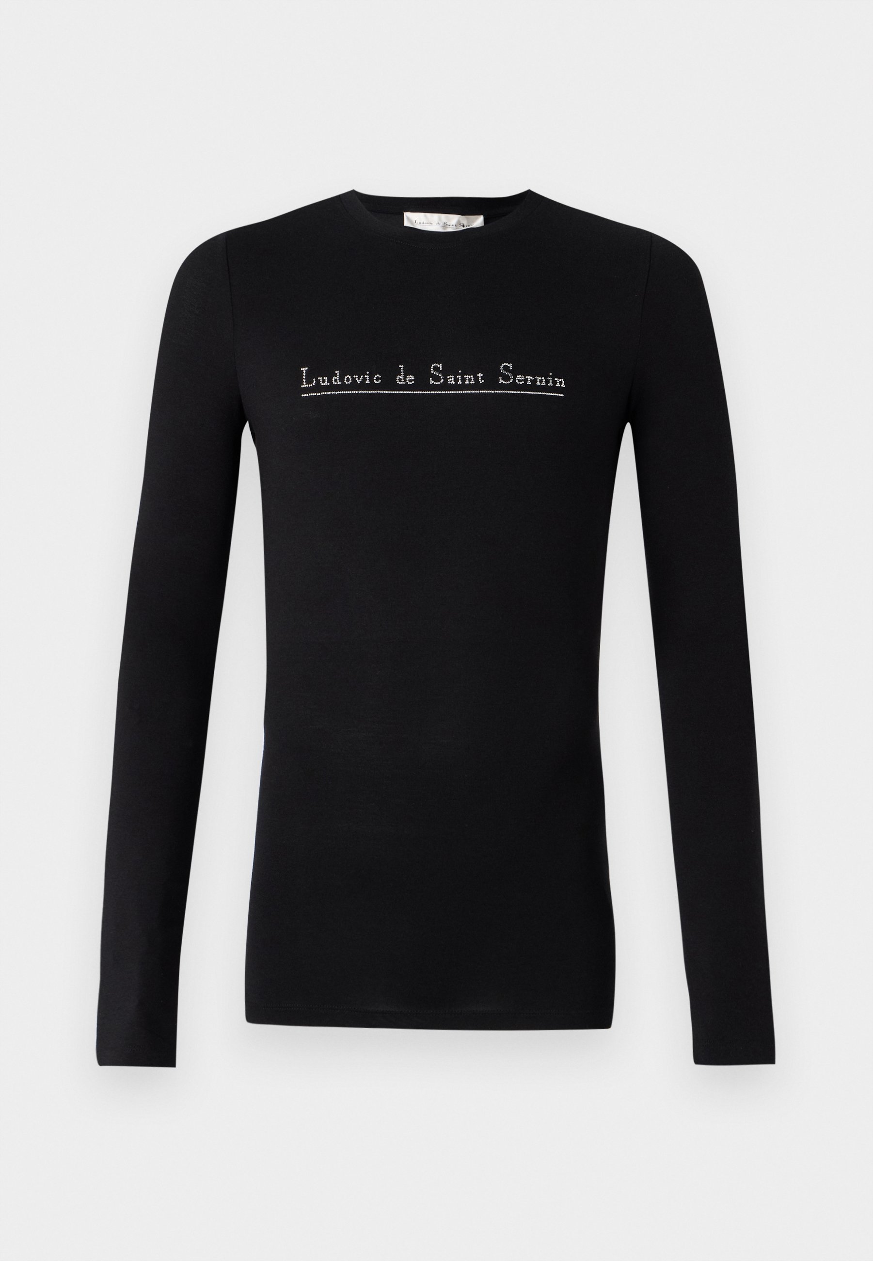 Ludovic de Saint Sernin SEMPLICE MAGLIE A MANICHE LUNGHE CON LOGO A BORCHIE UNISEX - Maglia a maniche lunghe - nera