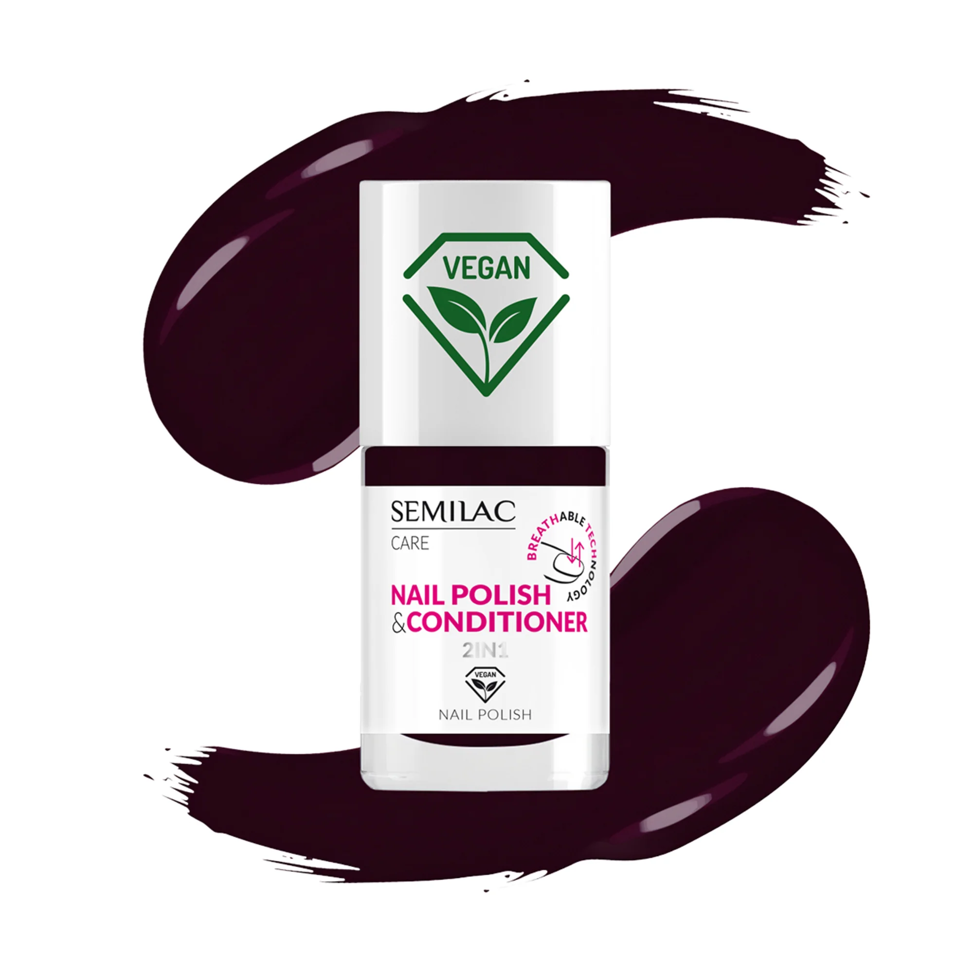 Nail Polish BREATHable TECHnology Nail Polish & Conditioner 2in1 - Smalto