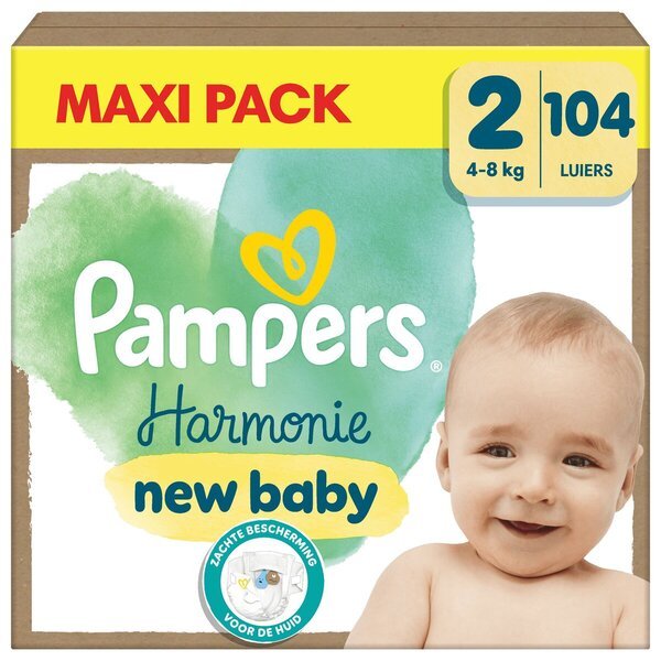 Pampers Harmonie plenice velikost 2<br>Velikost 2 (4-8 kg), 104 kosov