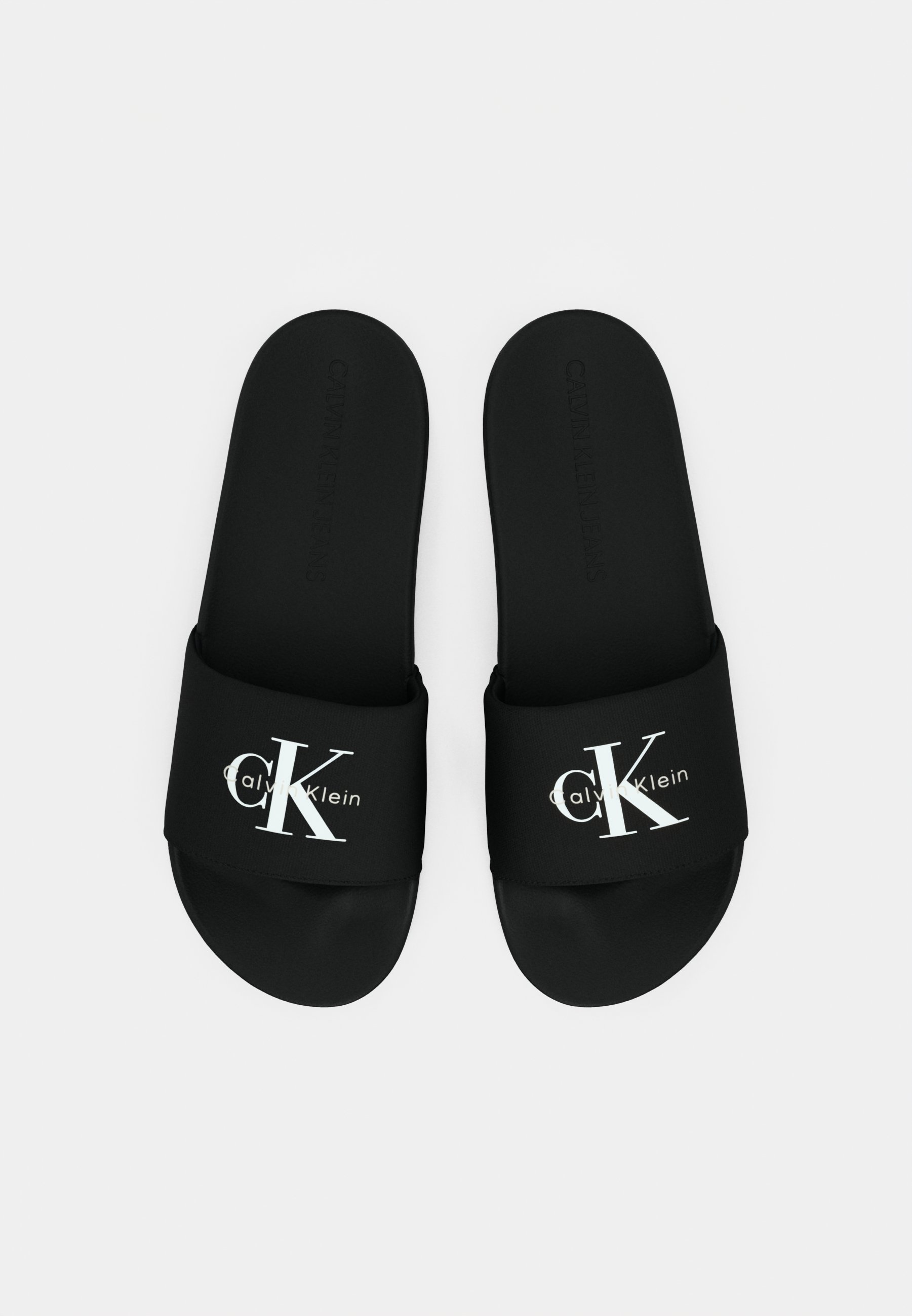 Calvin Klein Jeans SLIDE MONOLOGO - Mules - triple noir