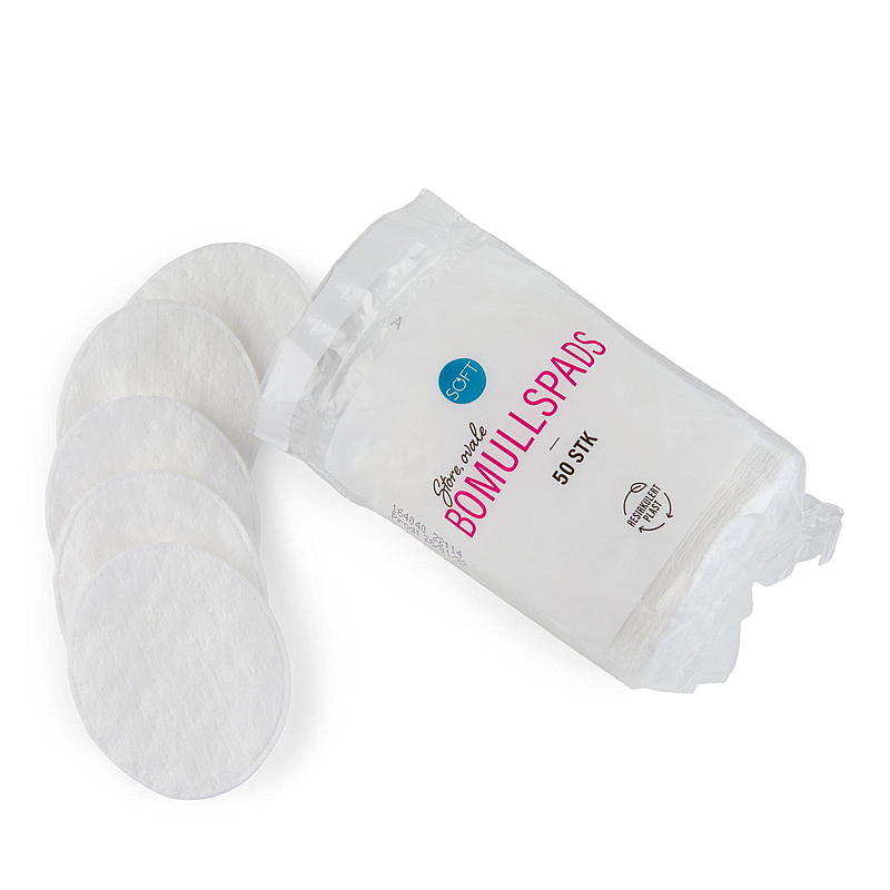Myke bomullspads 50 stk. store pads