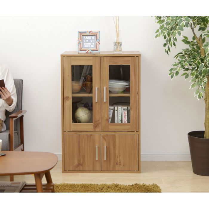 Iris Ohyama, Muebles, Librería, Aparador, Buffet -GKN-9060- Marrón claro, 60 x 38,8 x 90 cm
