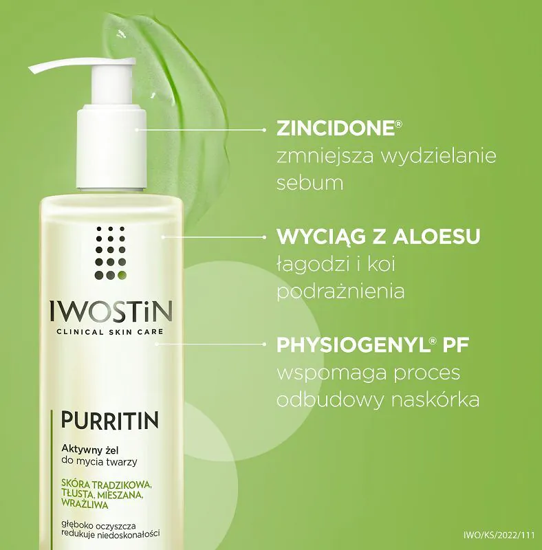 Iwostin Purritin Aktywny żel do mycia twarzy