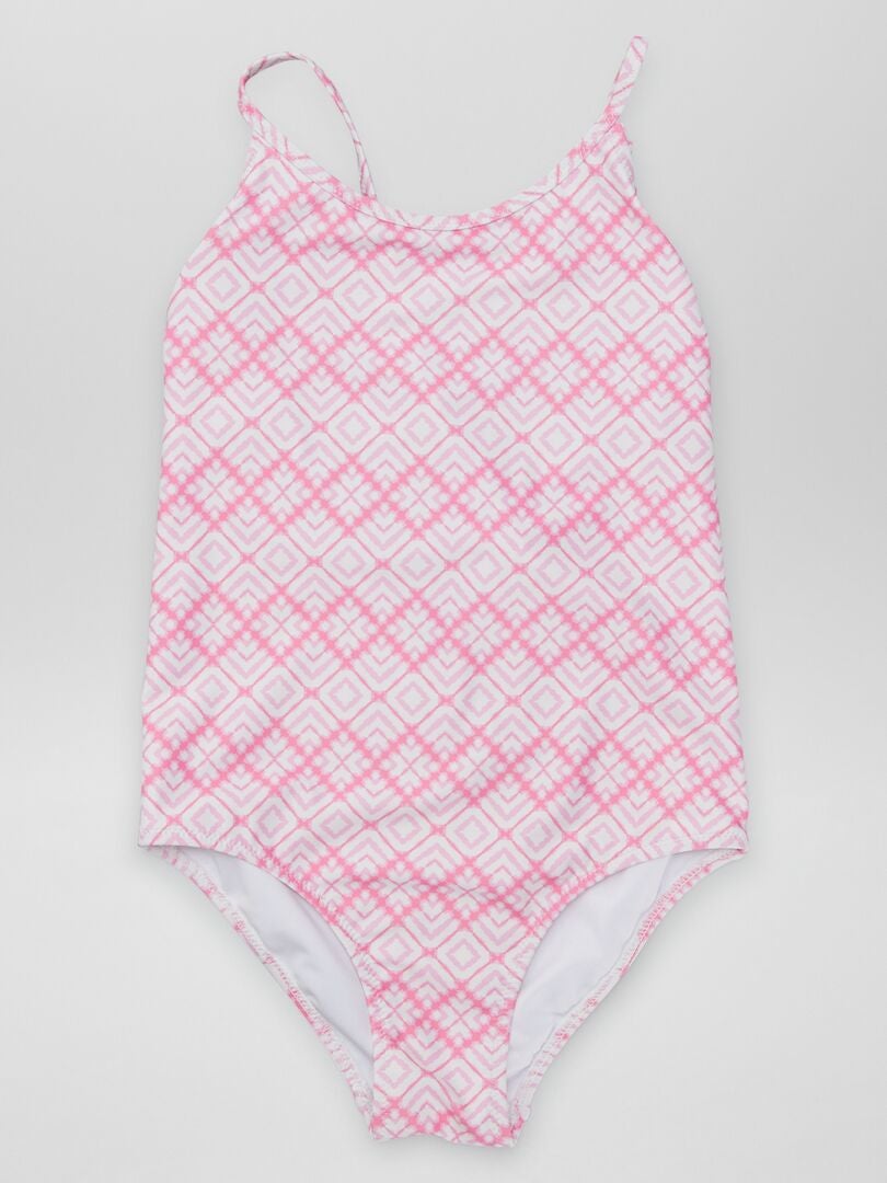 Badpak uit één stuk - Kruisbandjes - ROZE