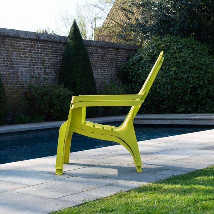 Fauteuil Adirondack résine polypropylène Wilsa Garden - Anis - 1 Fauteuil Adirondack
