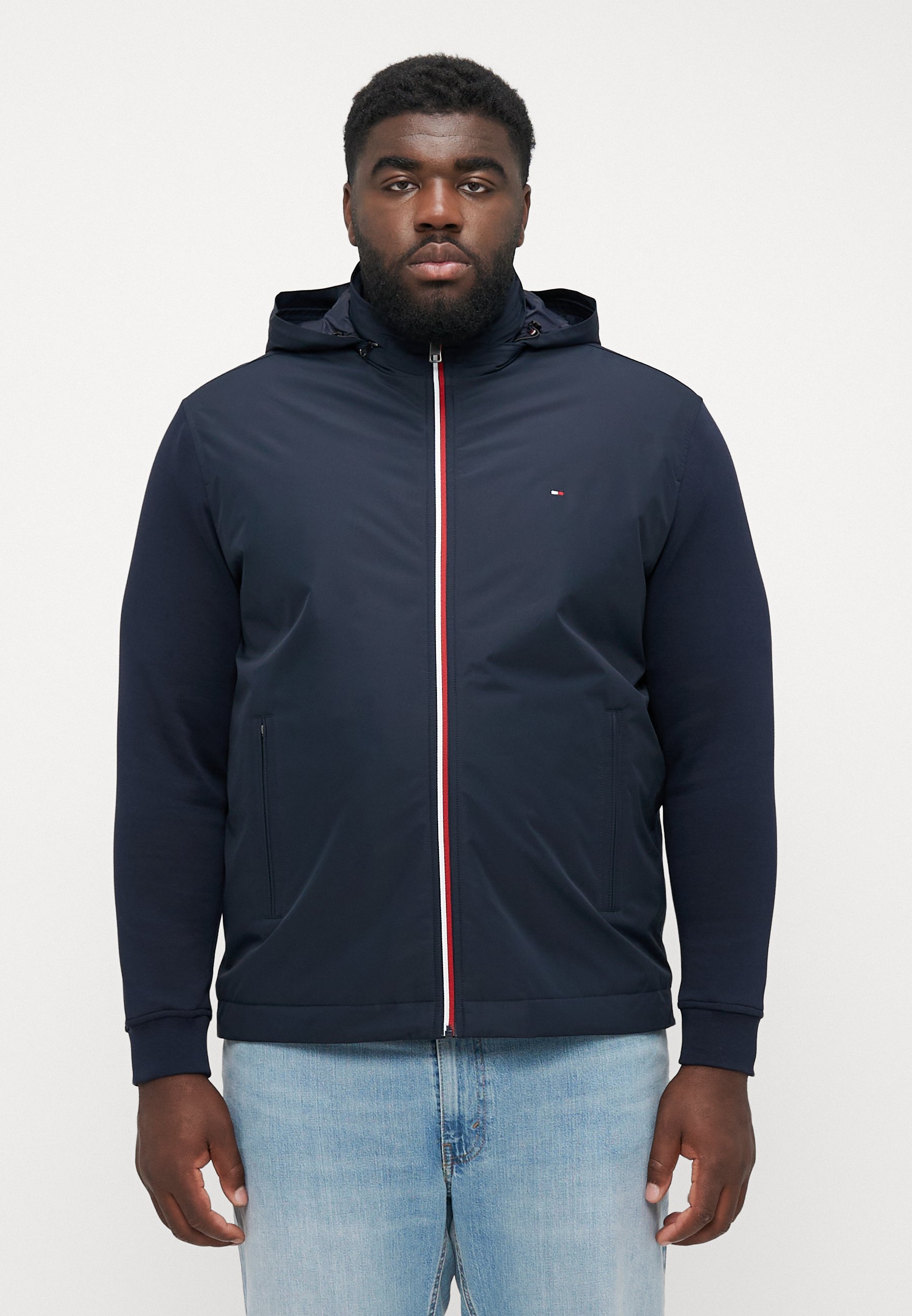 Tommy Hilfiger MIX MEDIA HARRINGTON - Sweat-shirt zippé - ciel du désert
