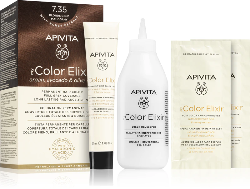 Apivita My Color Elixir é uma tintura para cabelo sem amônia.