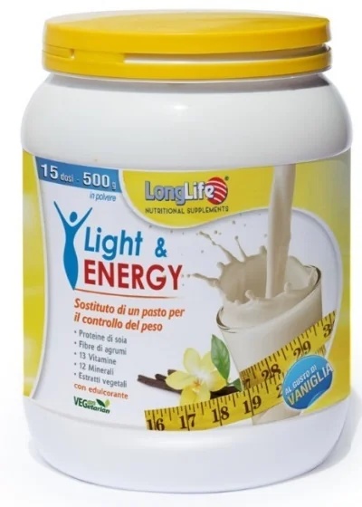 LONG LIFE Longlife Light & Energy Vanille 500 g Gewichtsbeheersing