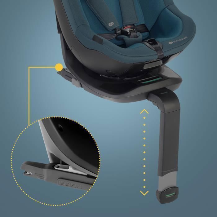 Silla de coche para bebé Kinderkraft I-GUARD PRO I-SIZE, 61–105 cm, giro de 360°, reclinable, H-GUARD, SPS, orientación hacia atrás/hacia adelante, negra