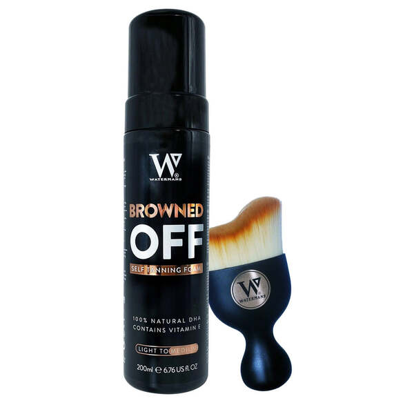 Espuma autobronceadora Watermans Browned Off Tan Light To Medium - Brocha incluida