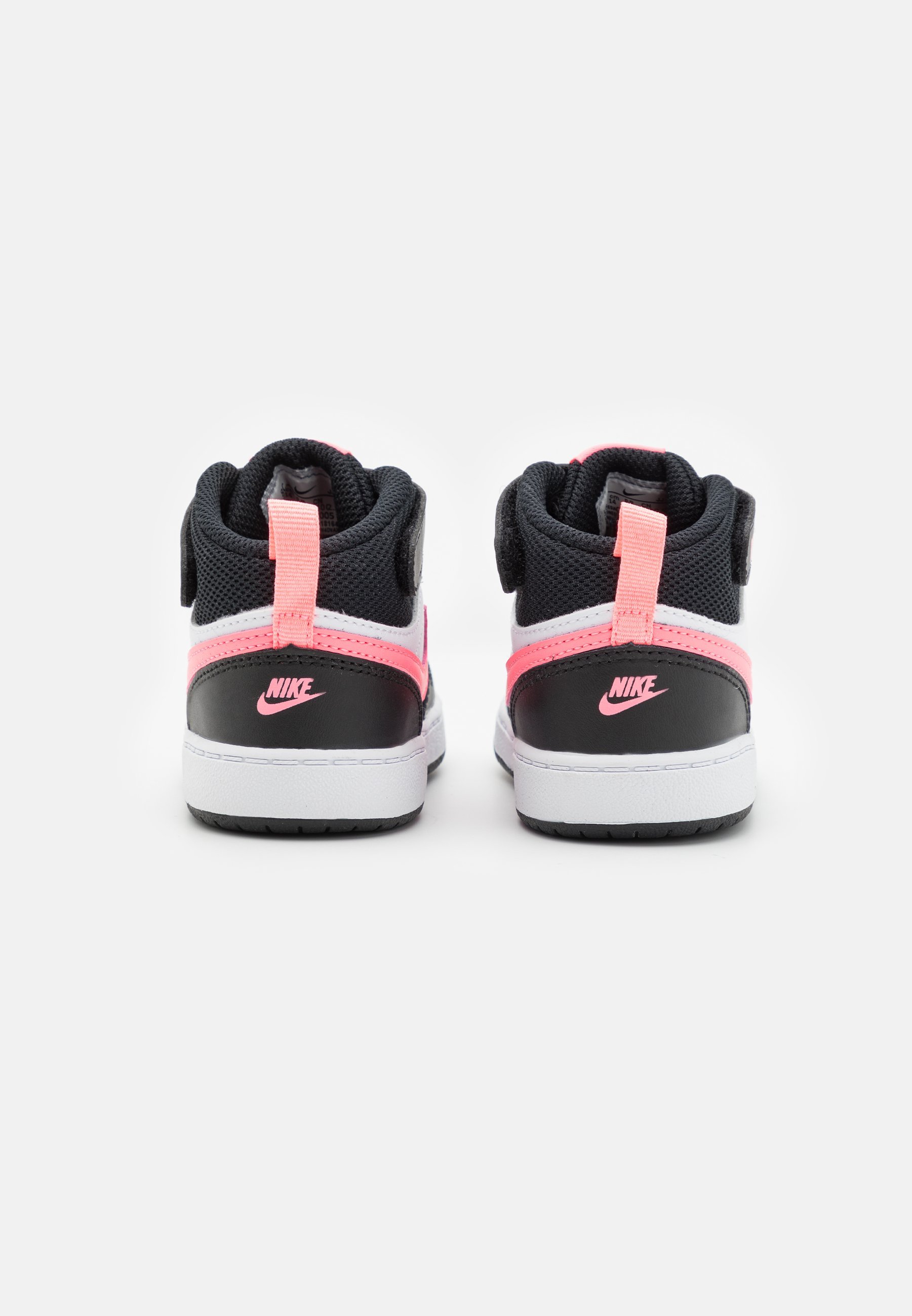 Nike Sportswear COURT BOROUGH MID 2 - Hoge sneakers - zwart/sunset pulse/wit