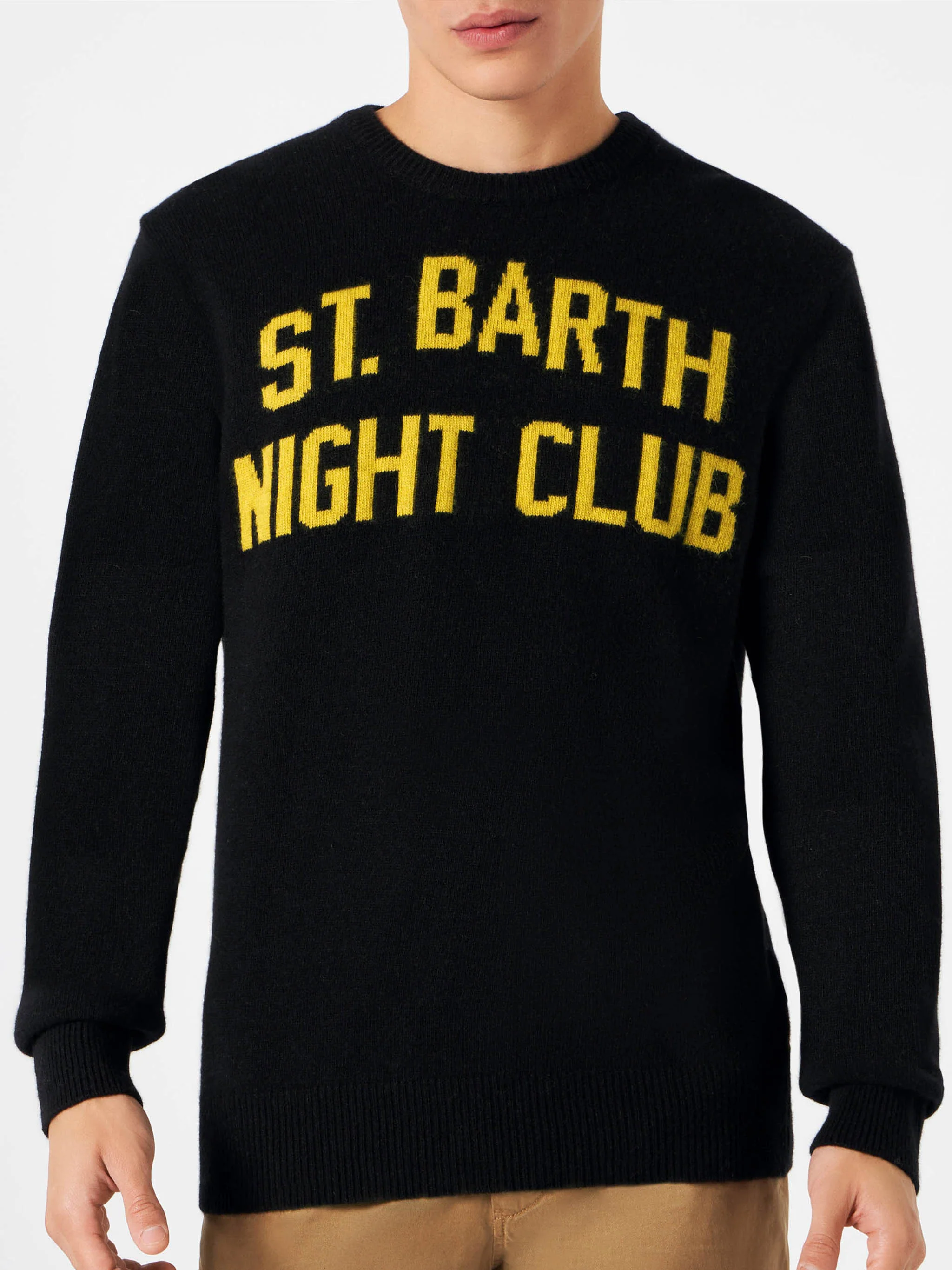 Maglione da uomo con stampa St. Barth Night Club