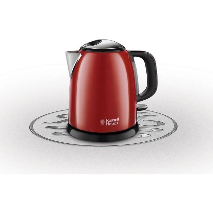 Compact Red Kettle - RUSSELL HOBBS 24992-70 - 1L Capacity - Removable Limescale Filter