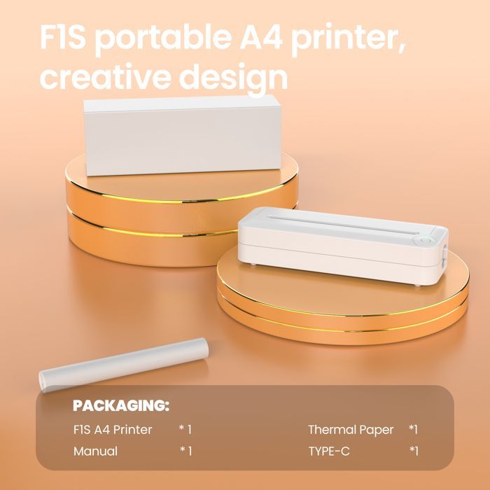 Tragbarer Thermodrucker, A4-Format, Bluetooth-Konnektivität, geeignet für den Heim- und Bürogebrauch