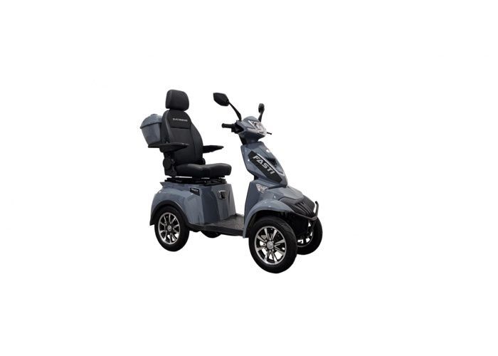 Electroride FASTI 4 MAX 1000 watt 4-wheel electric scooter for people with reduced mobility, road-legal, grey, without roof