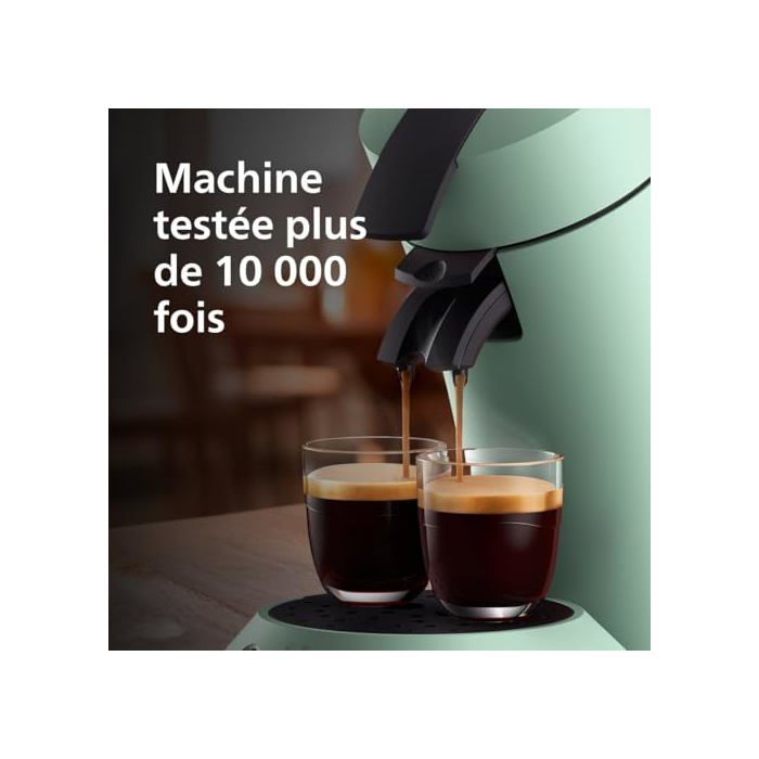 Machine à café à dosettes - Philips - Senseo Original Plus - Coffee Boost - 2 tasses - Vert Désert