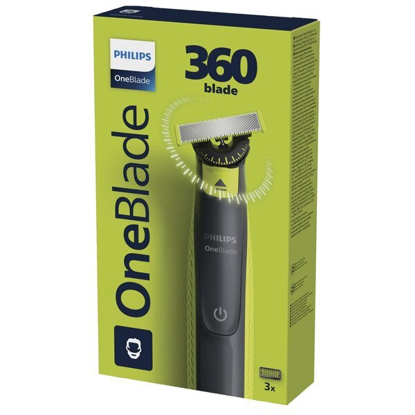 „Philips OneBlade Face QP2724/23“ kirpimo mašina, skustuvas ir formavimo priemonė, juoda