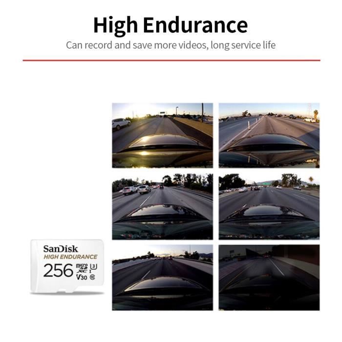 Tarjeta Micro SD SanDisk - 128 GB - C10 V30 U3 - Grabación de vídeo 4K - Alta velocidad