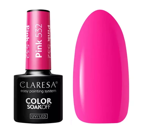 Claresa hybrydowy lakier do paznokci Pink 532 5 g