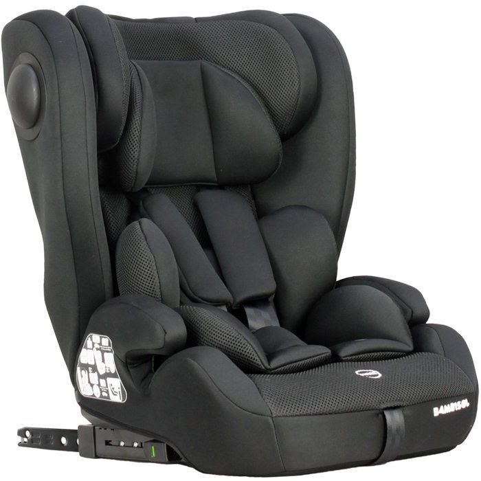 Seggiolino auto convertibile - BAMBISOL - AY575N - Gruppo 1/2/3 - I-Size - Isofix - Riduttore - Nero