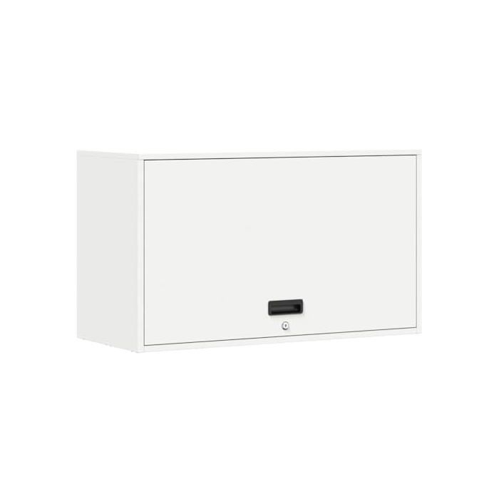 Armário de garagem de parede - vidaXL - Branco - 90x40x53 cm - Aço revestido a pó - Montado na parede