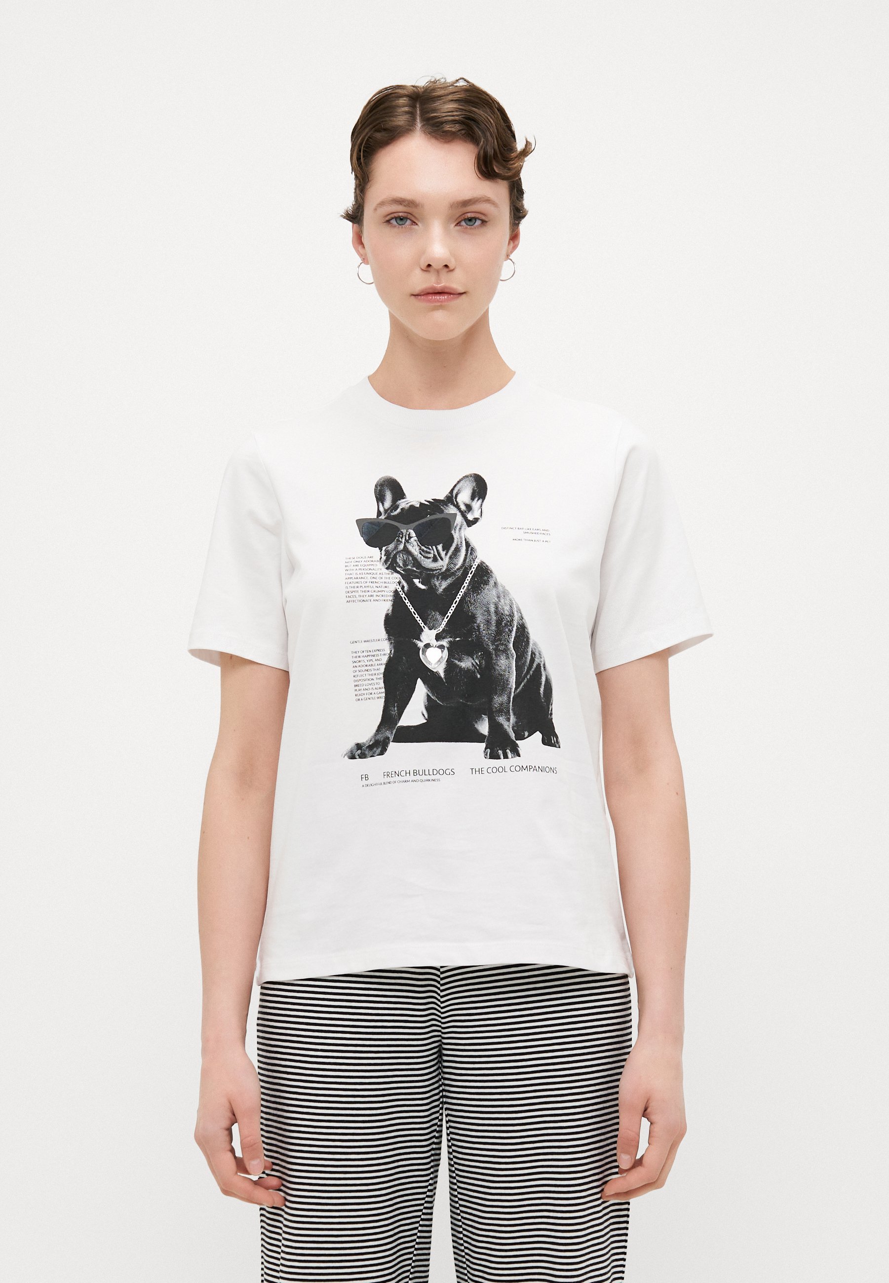 ONLY Tall ONLDONNA LIFE COOL - T-shirt stampata - bianco brillante
