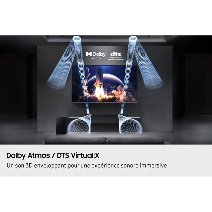 SAMSUNG HW-Q610GF/ZG - Barra de sonido Samsung Serie Q 3.1.2 canales - Subwoofer inalámbrico - Dolby Atmos - Negro titanio