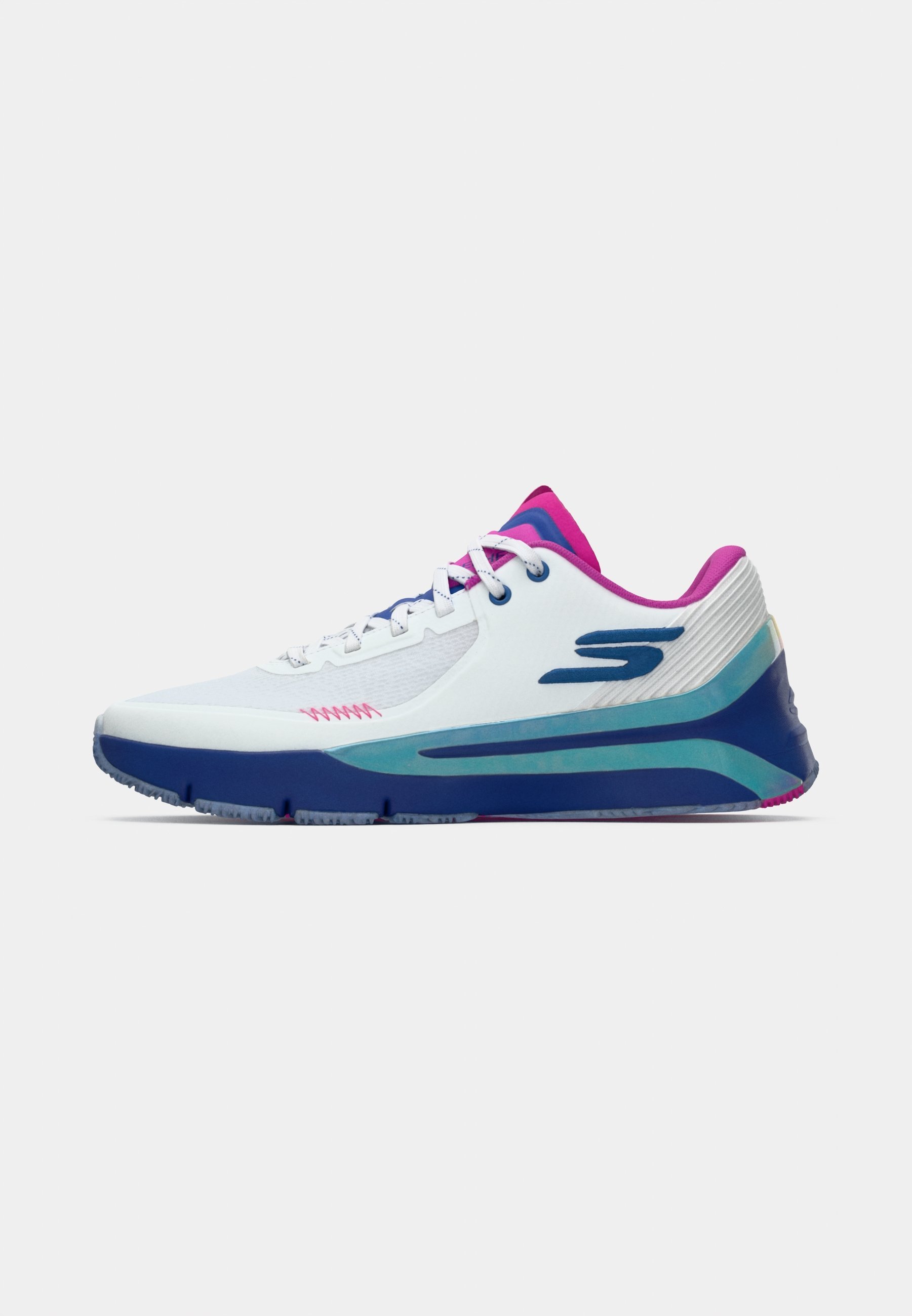 Skechers Performance SKX FULL COURT PRESS - Basketbalschoenen - wit/blauw/lavendel