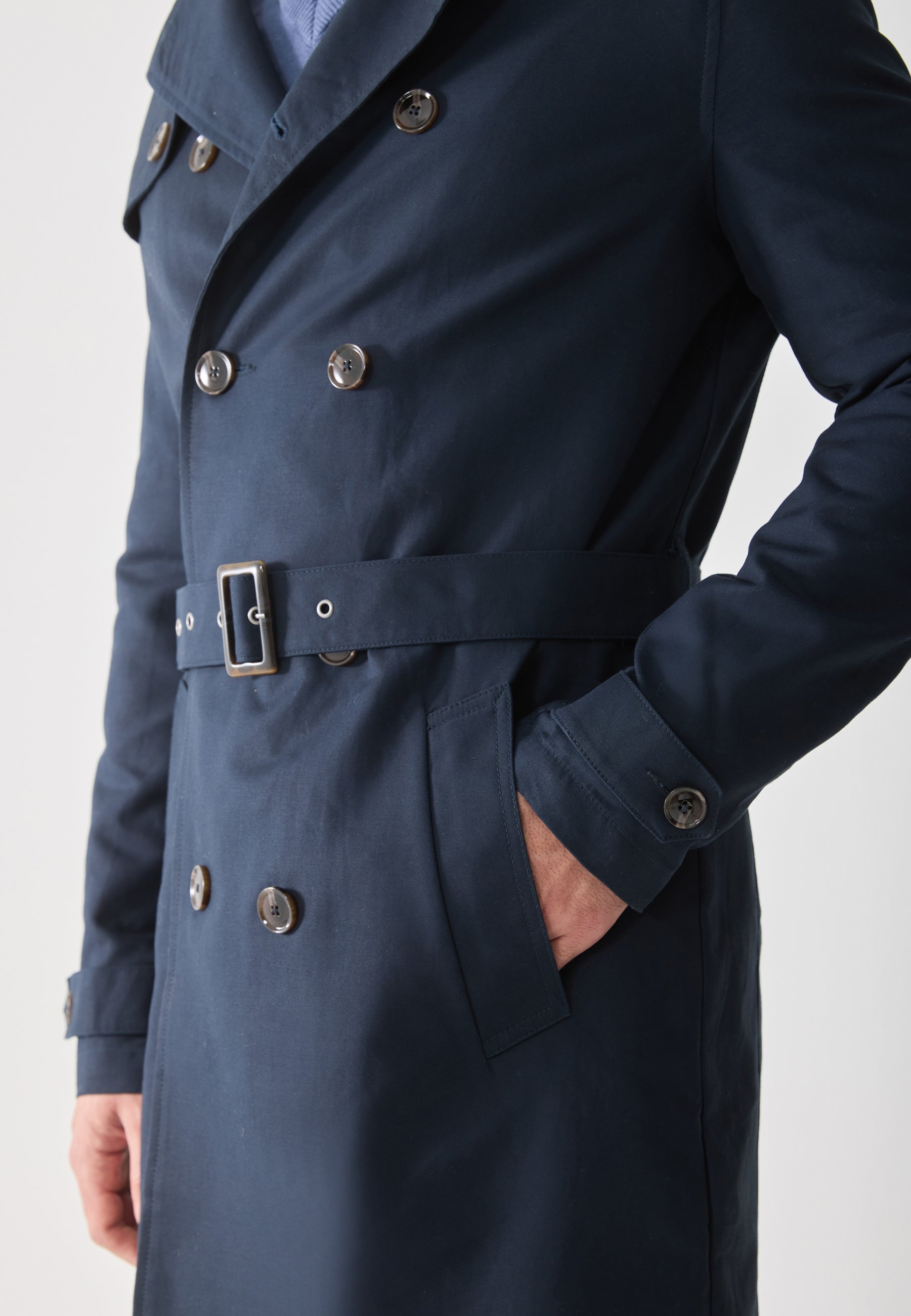 Trench Pier One - blu scuro