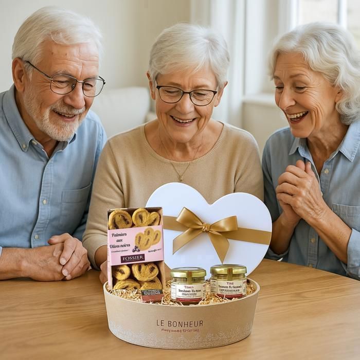 Coffret garni d'un assortiment de Terrines, Feuilletés Fossier et Gourmandises Monbana | Idée cadeau Fête des Grands-Mères