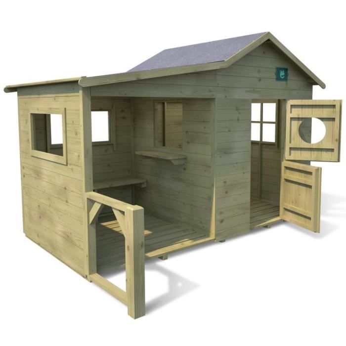 Playhouse - SOULET - Hacienda - made of treated wood with a children's play area