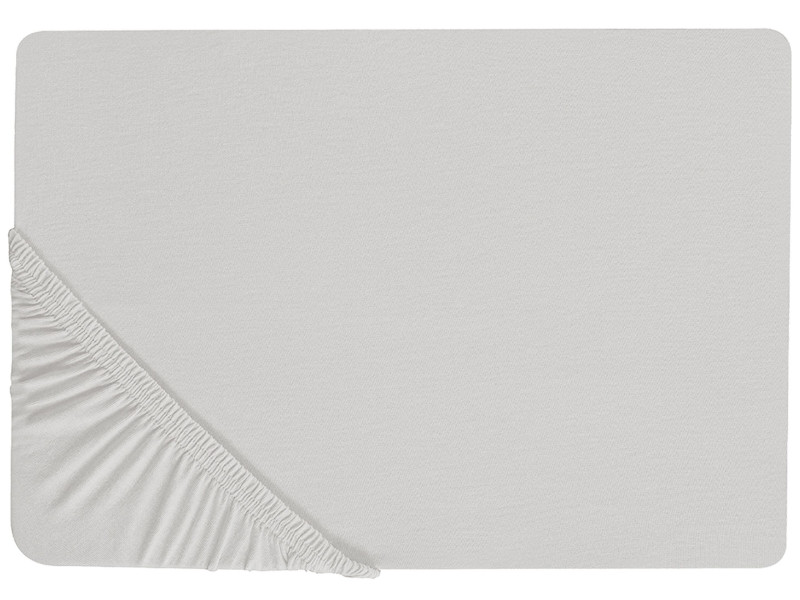 Bawełniane prześcieradło 160x200 cm jasnoszare