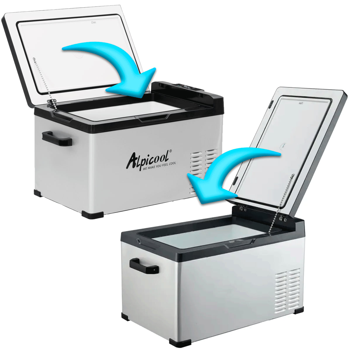 Nevera Camping Electric 12/230V Alpicool C30 (friert bis -20ºC ein)