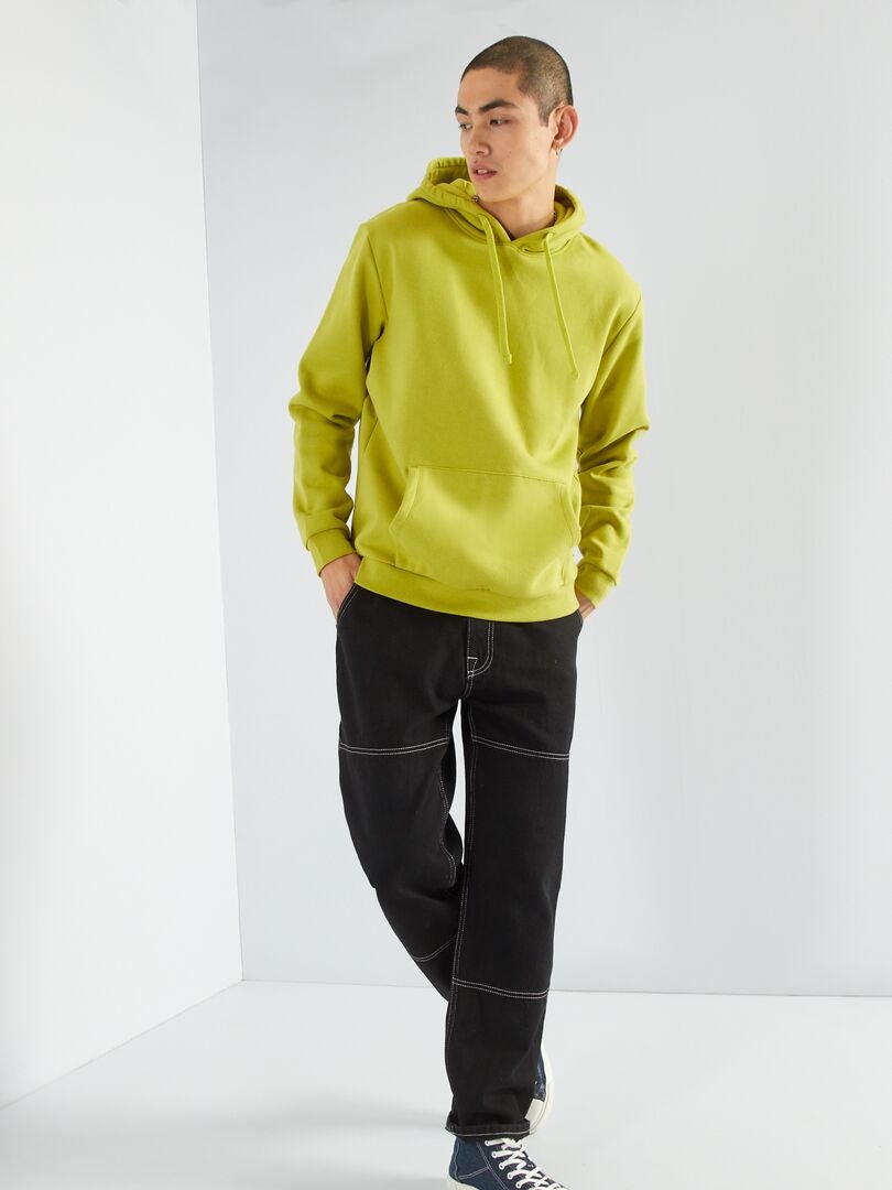 Bluza z kapturem i kieszenią kangurkową - KHAKI
