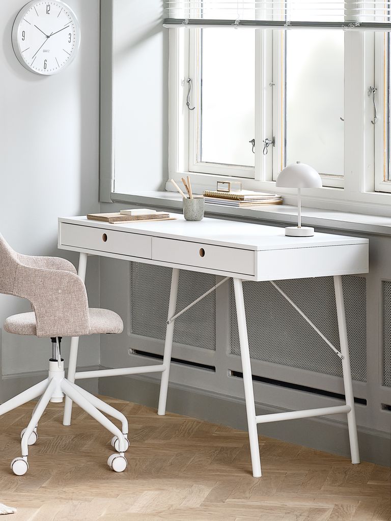 LINDVED LINDVED radni stol 48x120 sa 2 bijele ladice