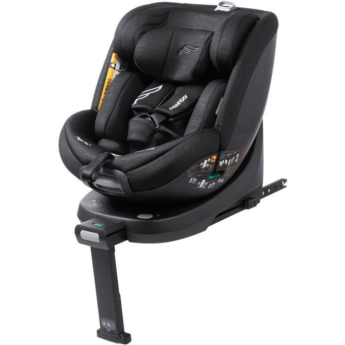 Silla de coche BABYAUTO Magna Plus - Grupo 0/1/2/3 - I-Size - 40/125 cm - Isofix - Giro de 360° - Reclinable - Negra