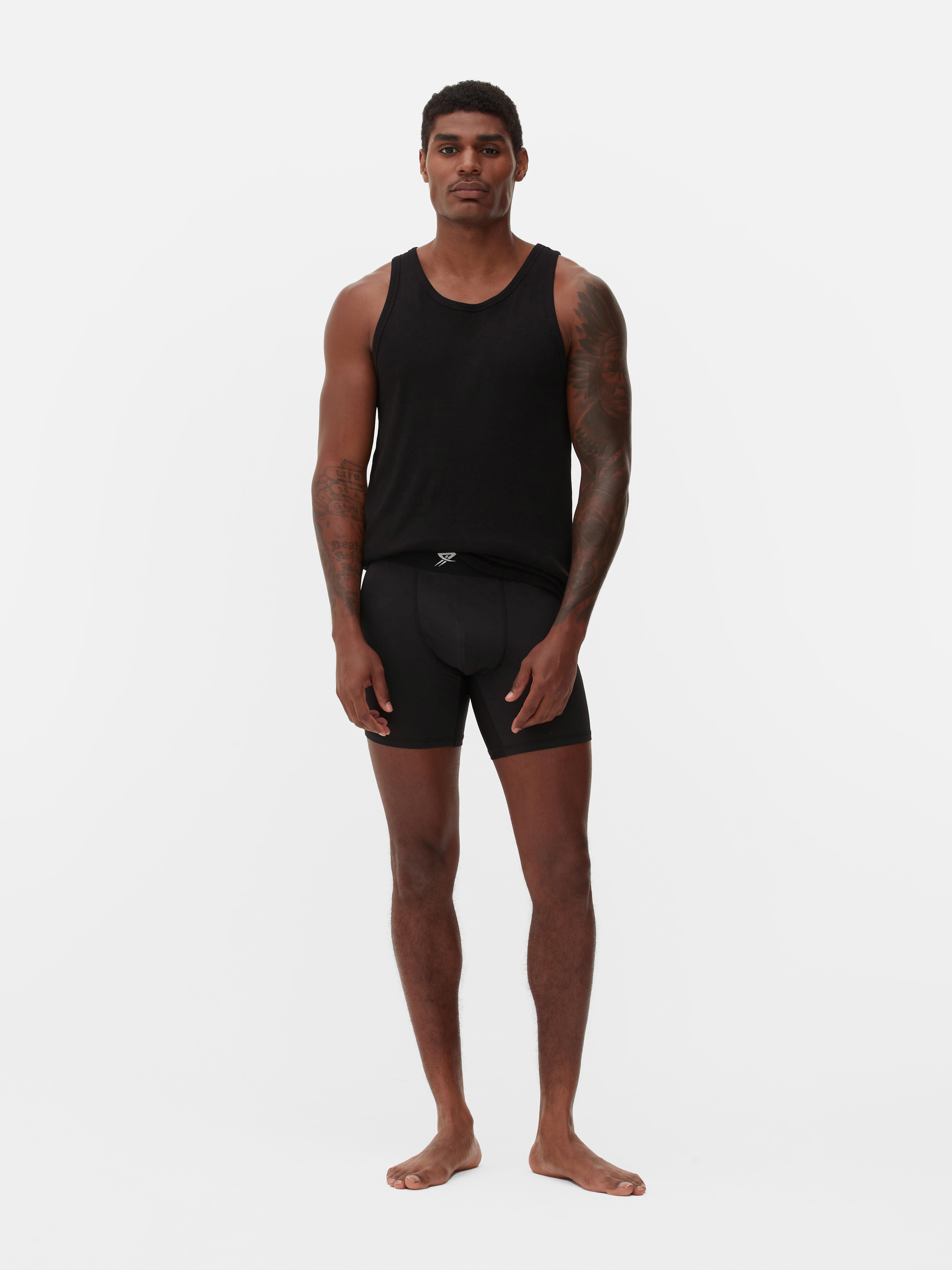 Boxeri sport, set de 3 boxeri sport cu talie elastică și logo