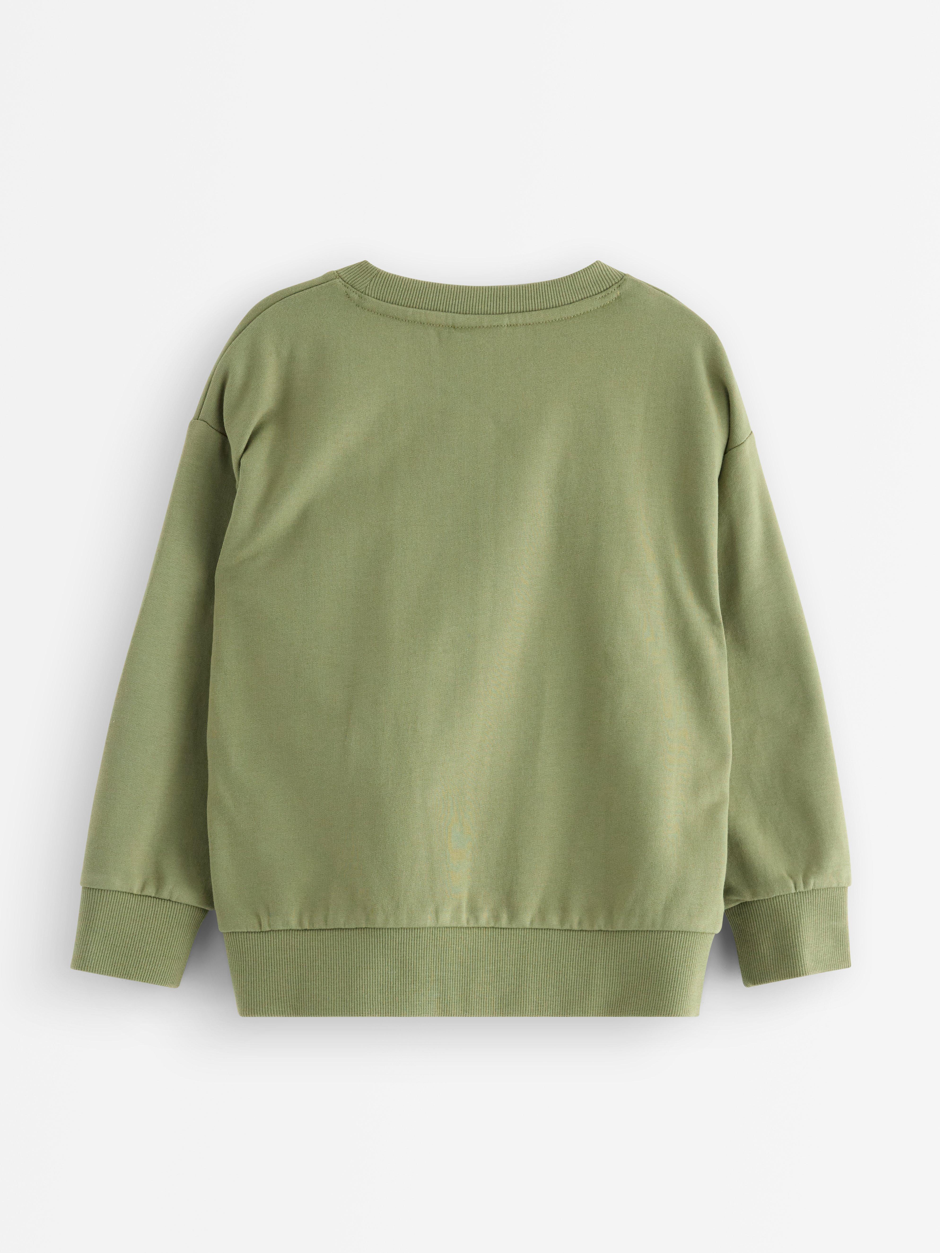 Hot Wheels sweatshirt med børstet inderside i lys støvet grøn