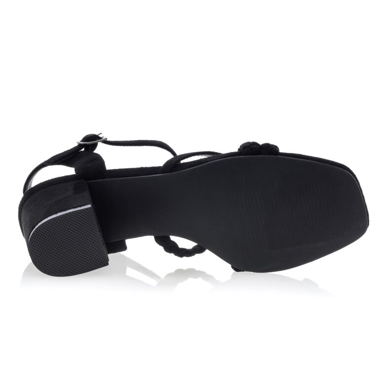 Schwarze Damensandalen / Zehenfreie Schuhe