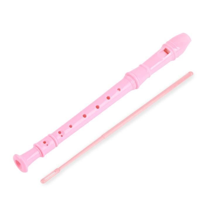 GOTOTOP Flauto dolce in plastica, flauto dolce soprano, 8 fori, flauto dolce in ABS, flauto dolce, flauto ad ancia, strumenti per bambini, rosa