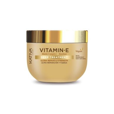Kativa Vitamin E Ultra Repair & Strength Dypbehandlingsmaske, Intens reparerende og styrkende, 300 ml