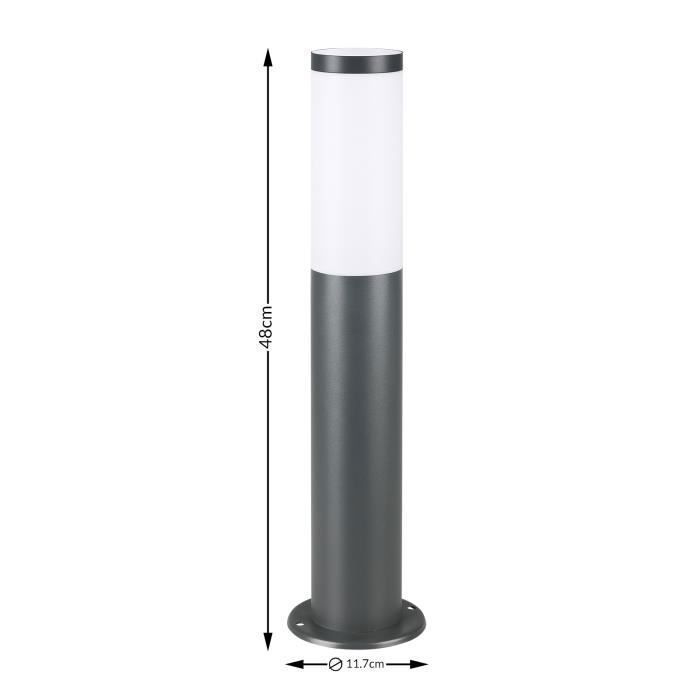 Monzana Dahlia antracietkleurige vloerlamp, buitenverlichting, E27-lamp, roestvrij staal, IP44, tuinpad