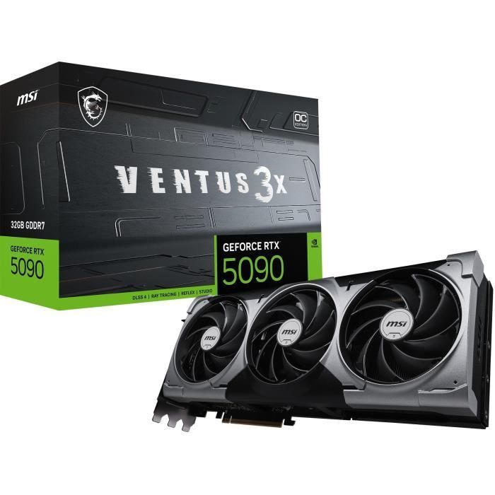 Graphics card - MSI - VENTUS GEFORCE RTX 5090 32G 3X OC NVIDIA 32 GB GDDR7