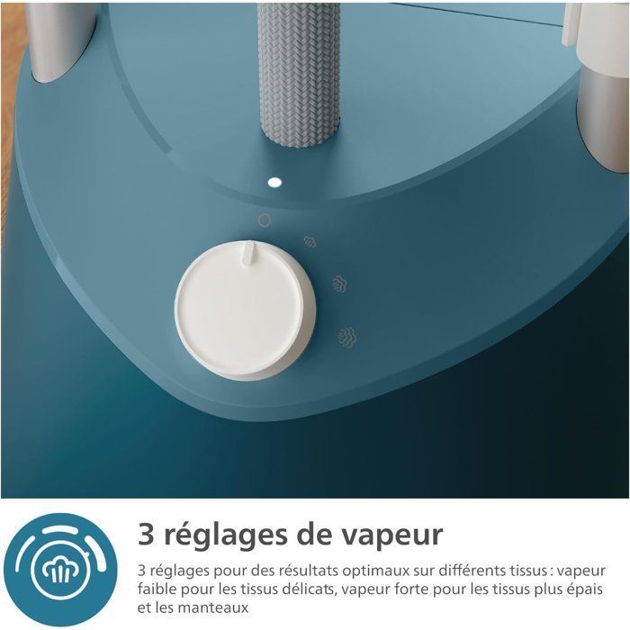 Vaporiera a libera installazione - PHILIPS - STE1040/20 - Vaporiera con tavolo - Serie 1000 - Vapore continuo 36 g/min - 1800 W - 45 sec - Blu