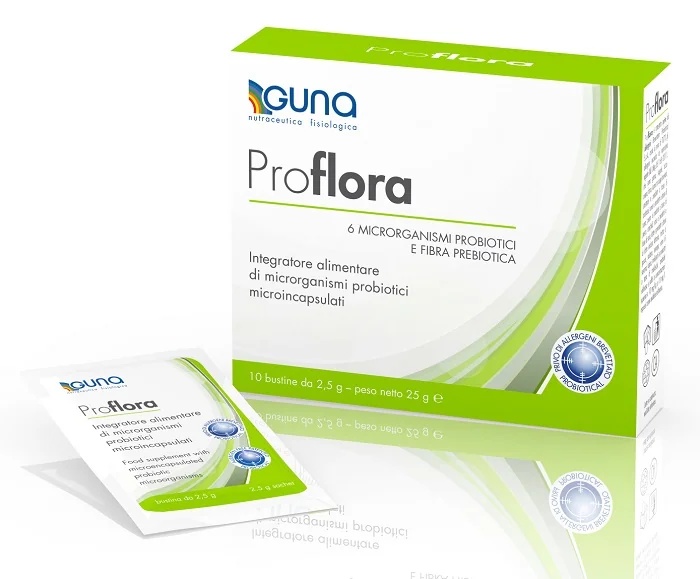 GUNA Guna Proflora Complément alimentaire à base d'acide lactique 10 sachets pour l'équilibre de la flore intestinale