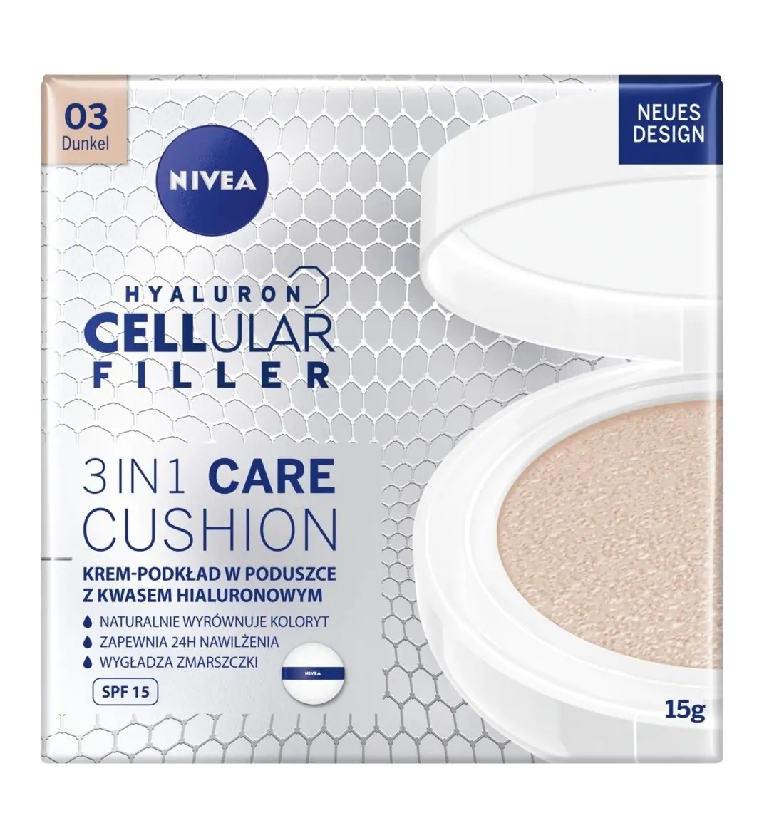 Nivea Hyaluron Cellular Filler Przeciwzmarszczkowy krem-podkład w poduszce Kolor Ciemny