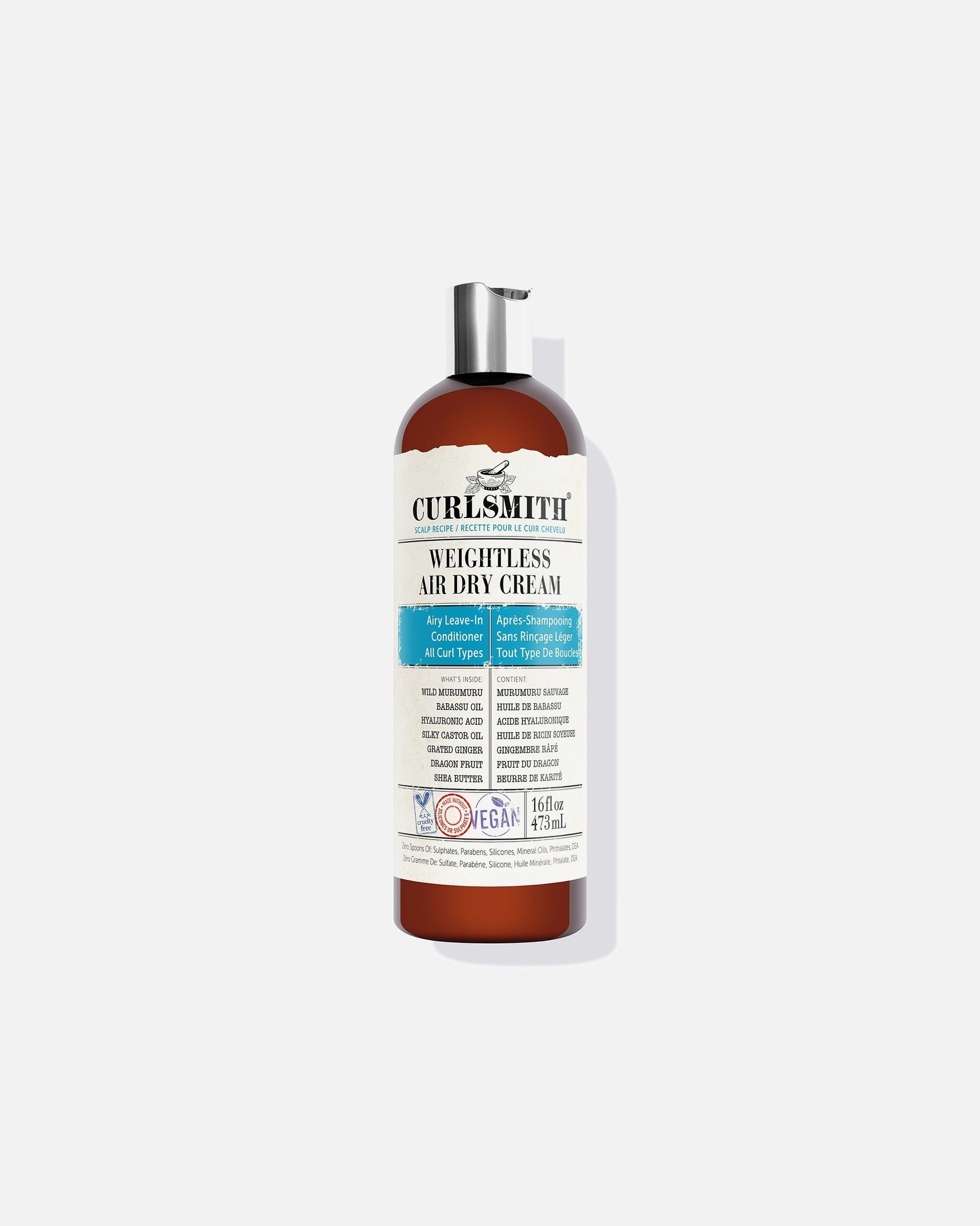Curlsmith balzam brez izpiranja, krema za sušenje na zraku – 473 ml